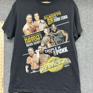2011 WWE Night Of Champions Shirt  John Cena Randy Orton Cm Punk Triple H Size L